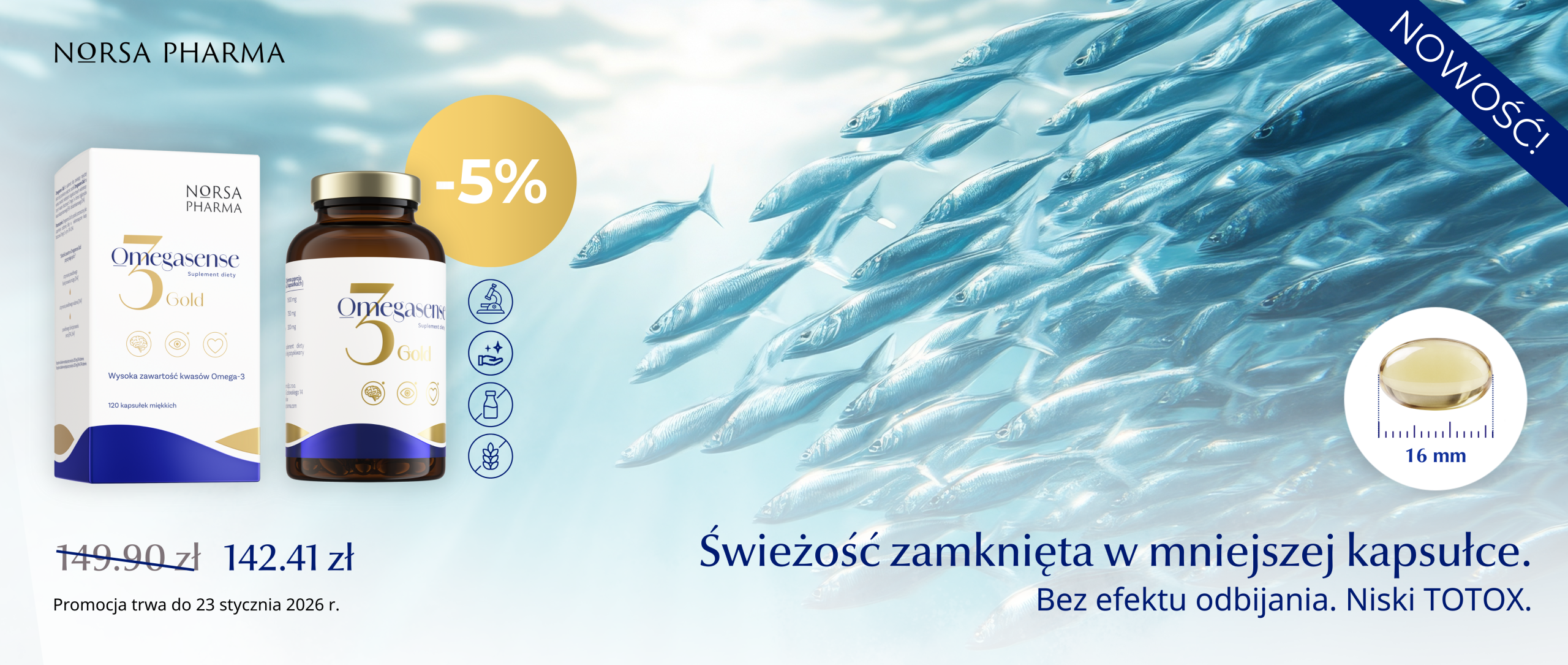 omegasense gold banner promocja